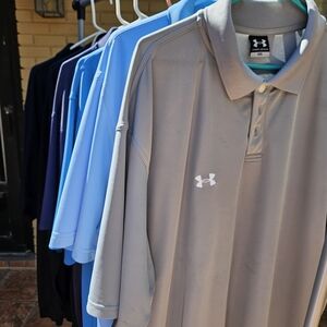 Under Armour Men's Light Gray Polo Shirt